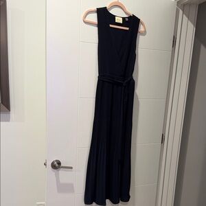 Elie Tahari Navy Sleeveless Maxi Dress